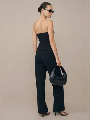 NWT few moda Raven Top size 0 strapless black boning corset blouse CAARA thumbnail 4