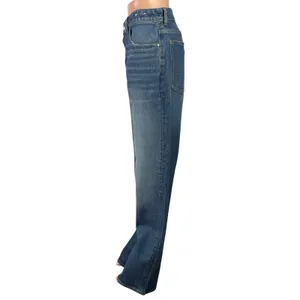 Madewell The Curvy Longline Straight Blue Medium Wash Denim Jeans Size 30T thumbnail 2