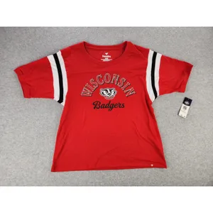Fanatics NWT Wisconsin Badgers Short Sleeve Jersey T-Shirt Football Youth XL Womens Small thumbnail 3