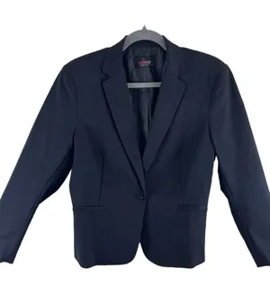 Red Hanger Black Single Breasted Button Front‎ Lined Professional Blazer Size XL thumbnail 1