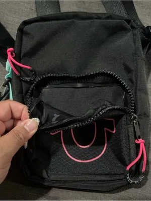 True Religion Black Crossbody with Pink Logo Accents thumbnail 6