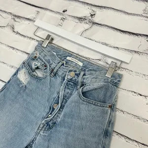 PacSun Ultra High Rise Slim Fit Jeans Light Wash Button Fly Size 23 Distressed thumbnail 7