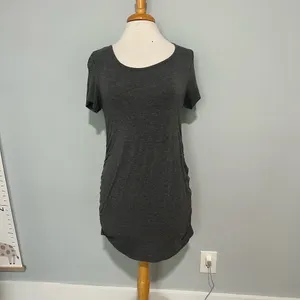 PinkBlush dark gray maternity mini dress thumbnail 2