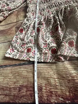 Melloday Smocked Peplum Top Size XL thumbnail 4
