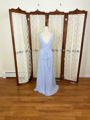 Elegant New Thread Layla Silver Dove Chiffon Gown thumbnail 5