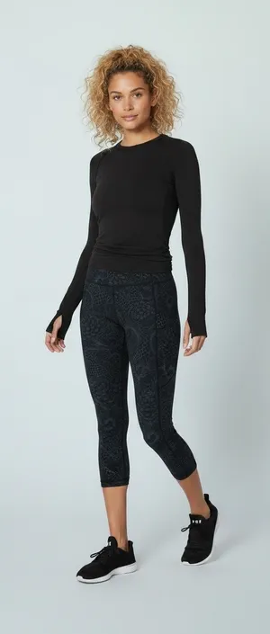 Lululemon Speed Up Crop 21 Luxtreme Mach Blue Black 10‎ thumbnail 1