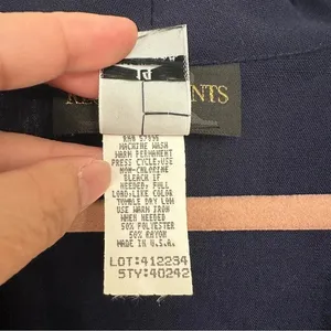 Vintage Requirements Blazer Womens Size 14 One‎ Button Classic Blue Lightweight thumbnail 5