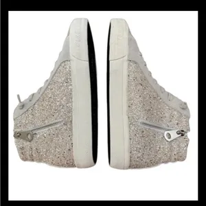 Havaianas Vintage Havana Glitter Star High Tops Women’s 11 Silver Sequin Sparkly Sneaker thumbnail 7