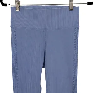 OFFLINE by Aerie Leggings Womens M Periwinkle Blue Ribbed Braided High Waist thumbnail 4