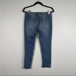 Free People Womens Mid Rise Distressed‎ Blue Jeans Sz 27 thumbnail 6