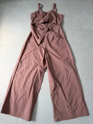 Derek Heart Mauve Wide-Leg Tie-Waist Jumpsuit thumbnail 2