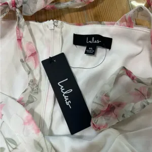 Lulus Endlessly Gorgeous White Floral Burnout Tie-Strap Midi Dress Size XL NWT thumbnail 11
