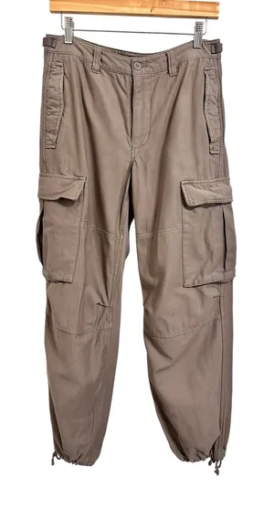 TNA Cargo Pants Womens Size 6 Drawstring‎ Utility Casual Khaki thumbnail 1