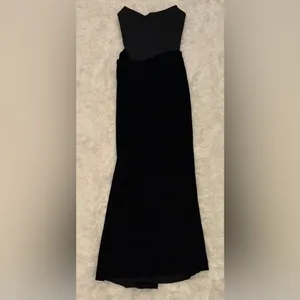 New HOUSE OF CB PERSEPHONE Black satin Strapless Dress Size S thumbnail 6