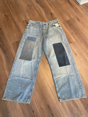 Free People Nia Patchwork Boyfriend Jeans- size 32 thumbnail 4