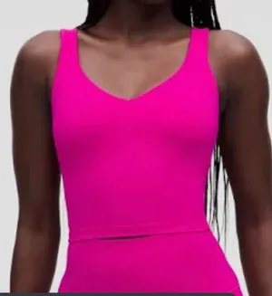Lululemon Sonic Pink Align Cropped Tank  thumbnail 1