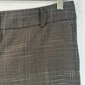 New York & Company Brown Plaid Wide Leg Stretch Trousers Pants 12 Petite thumbnail 3