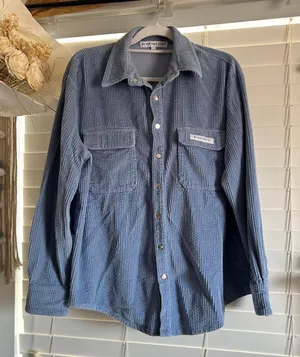 My Mum Made It Blue Corduroy Oversized Shacket XS S thumbnail 1