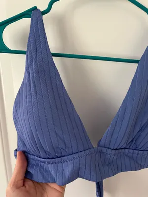 Aerie Blue Striped Bikini Top thumbnail 2