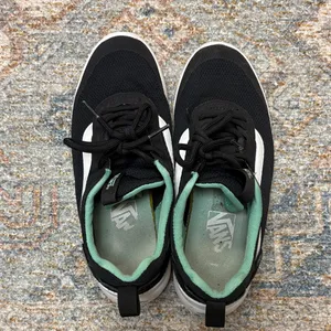 Vans Black and White Sneakers with Mint Highlights thumbnail 6