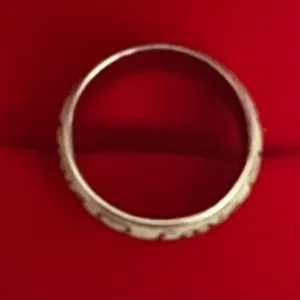 &merci “Love” Heart Design Luminous Glow Stainless Steel Silver 6mm Band Size 6 thumbnail 3