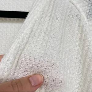 Urban Outfitters Out From Under White Waffle Knit Cardigan Sweater Womens M Raw Edge Boho Fall thumbnail 4