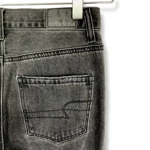 American Eagle | Size 00 XXS | Mom Jeans High Rise Distressed Ripped Faded Black thumbnail 8