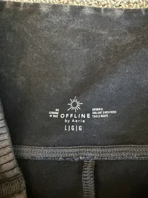 Aerie OFFLINE OG High Rise Acid Wash Pocket Leggings Gray L thumbnail 3