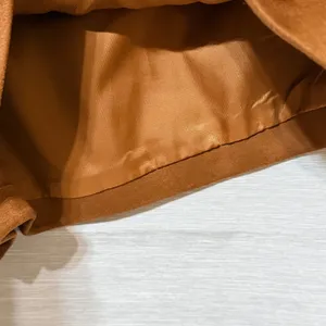 ASTR the Label Cognac Brown Faux Suede High Waisted Pleated Shorts Large NEW‎ thumbnail 6