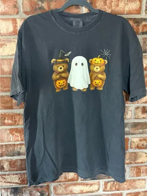 Comfort Colors Pepper Halloween Teddy Trio Graphic Tee thumbnail 1