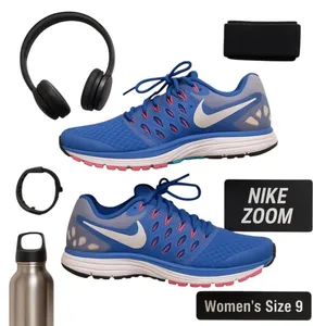 Nike Zoom Fitsole 3 Women Running Shoes Royal Blue Pink Athletic Sneakers in EUC thumbnail 3