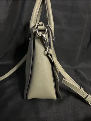 Nine West Olive Green Leather Multi-Pocket Satchel Shoulder Bag Handbag Purse thumbnail 7