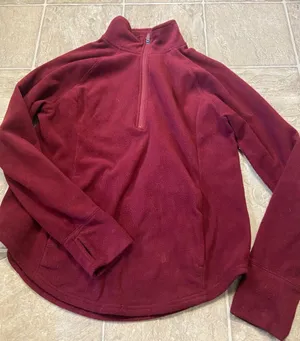 Women’s Old Navy Berry/Burgundy Quarter-Zip Fleece thumbnail 1