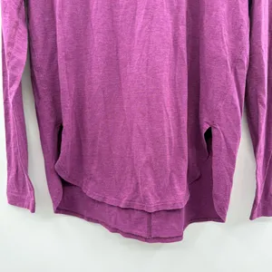 Lululemon Purple Long Sleeve Scoop Neck High Split Hem Shirt‎ Sz S thumbnail 3