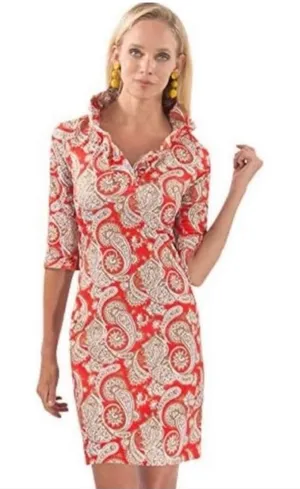 Gretchen Scott Ruffle Neck Jersey Dress thumbnail 1