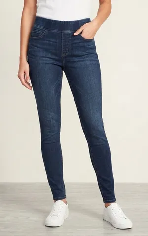 Old Navy Rockstar Super Skinny Jeggings Mid-Rise 24/7 Sculpt Dark Wash thumbnail 1