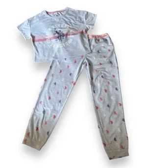 U.S. POLO ASSN. Women's Short Sleeve Sleep Top And Jogger Pant Set Medium | NWOT thumbnail 1
