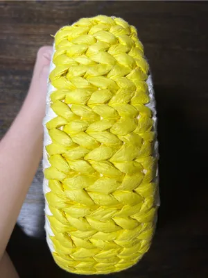 A New Day Straw Woven Lemon Tote Handbag thumbnail 6