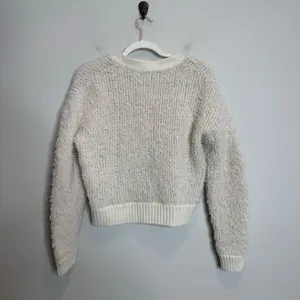 Alex Mill Binky Cardigan Ivory Medium As Is Merino Wool Neutral Button Front thumbnail 8