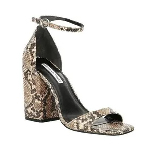 Chelsea & Violet Tara Snake Print Block Heel Sandal 6 NWT thumbnail 1