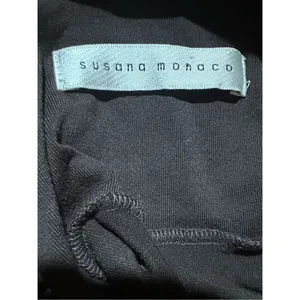 Susana Monaco Brown Strapless Ruffle Hem Womens Y2K 90s Mini Dress Sz L‎ thumbnail 3
