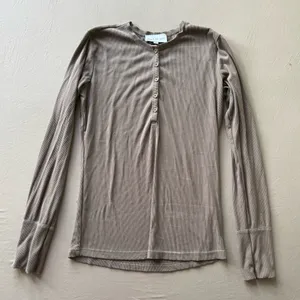 The Slim Skirt Ribbed Henley Top thumbnail 1