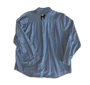 Bechamel Embroidered Cowboy Denim Buttondown Top Size XL thumbnail 3