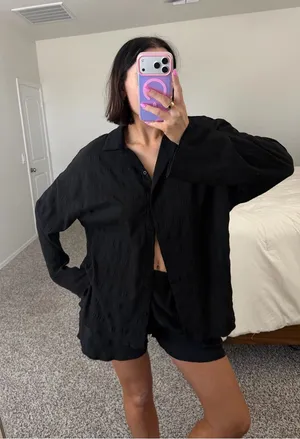 Black button down set Size L thumbnail 1