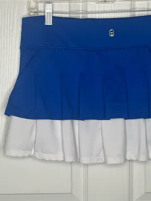 DUC Sz M Blue Athletic Skort Blue And White With Back Ruffle thumbnail 9