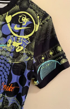 Nike Essential Rave Bodycon S/S Dress Graphic Print Women Medium Large Runs Small thumbnail 6