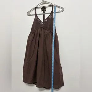 Wild Fable women’s Size Small Brown Halter Crochet Dress NWT(E46)✨ thumbnail 5