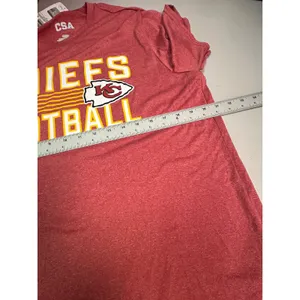 Kansas City Chiefs NFL Football T-Shirt Red Heather‎ CSA Large NWT thumbnail 3