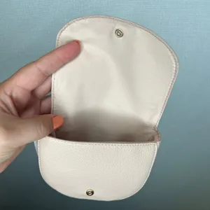 Chloé Parfum Blush Pink Pebbled Vegan Leather Wristlet Pouch Saddle Bag Logo thumbnail 5