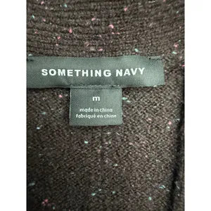 Something Navy Women's M Long Cardigan Brown Multicolor Speckled Button Front thumbnail 4